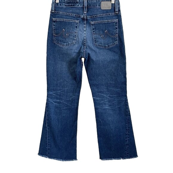 AG Adriano Goldschmied Quinne Crop High Rise Cropped Kick Flare Jeans Women’s 28 - Picture 3 of 10